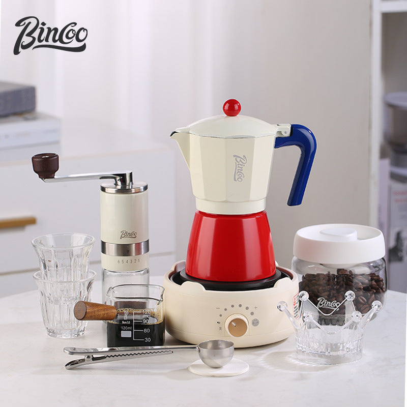 Juego de cafetera italiana con accesorios para regalo